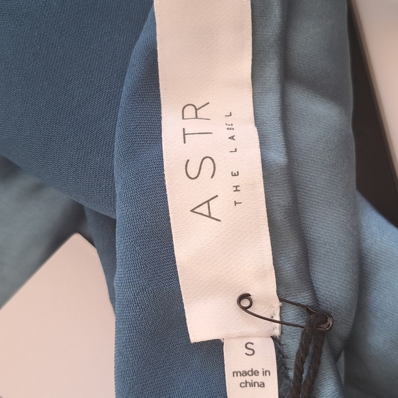 Astr The Label - Collette Satin Cutout Midi Dress - Color: Slate Blue - Picture 13 of 14